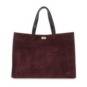 Suède & Lakleren Tote Tas Anya Hindmarch , Purple , Dames