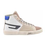 Leren Sneakers met Rubberen Zool Diesel , Multicolor , Heren