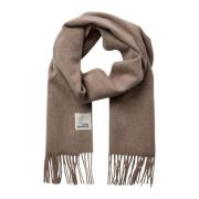 Zacht Beige Wollen Sjaal met Franjes Sofie Schnoor , Beige , Dames