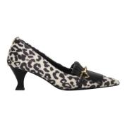 Luipaardmotief faux fur pumps Love Moschino , Black , Dames