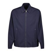 Navy Blauwe Windjack Prada , Blue , Heren