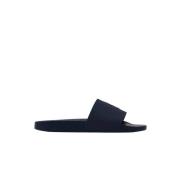 Navy blauwe teenslippers met polospeler Ralph Lauren , Blue , Heren