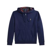 Hoodie met rits en geruite capuchonvoering Polo Ralph Lauren , Blue , ...