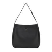 Dames Handtas met Toggle Sluiting Guess , Black , Dames