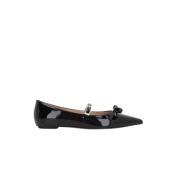 Zwarte lakleren Mary-Jane platte schoenen Stuart Weitzman , Black , Da...