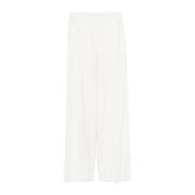 Flare Viscose Elastische Broek Forte Forte , Beige , Dames