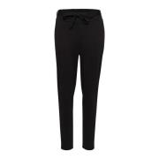 Slim-fit Riem Broek Zwart Diep Kaffe , Black , Dames