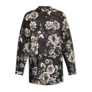 Linnen shirt met bloemenpatroon Dolce & Gabbana , Black , Heren