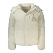 Witte Hoodie met Print Calvin Klein , White , Heren