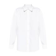 Zijden Blend Wit Overhemd Rechte Snit Isabel Marant , White , Dames