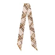 Zijden Bandeau met Asymmetrisch Profiel Burberry , Beige , Dames