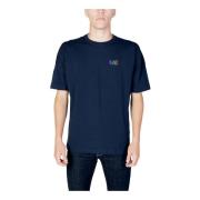 Blauw T-shirt met korte mouwen voor mannen Emporio Armani EA7 , Blue ,...