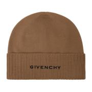 Wollen Logo Hoed voor Vrouwen Givenchy , Beige , Heren