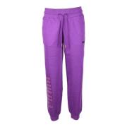 Katoenmix Stijlvolle Broek Puma , Purple , Dames