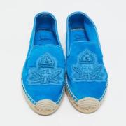 Pre-owned Suede flats Christian Louboutin Pre-owned , Blue , Dames