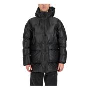 Lange Puffer Cargo Jas Rains , Black , Heren