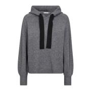 Hoodie Gebreid Strik 32168 57-Grey Melan Co'Couture , Gray , Dames