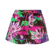 Bloemenprint Trekkoord Shorts Moncler , Multicolor , Dames