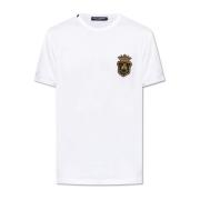 T-shirt met applicatie Dolce & Gabbana , White , Heren