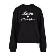 Grijze Sweatshirt voor Vrouwen Love Moschino , Black , Dames