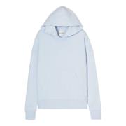 Blauwe Oversized Katoenen Hoodie met Logoborduursel Closed , Blue , He...