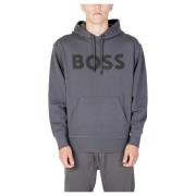 Lente/Zomer Heren Katoenen Hoodie Hugo Boss , Gray , Heren