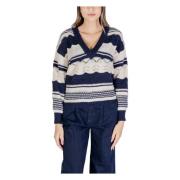 Herfst/Winter Dames Gebreide Kleding Collectie Ichi , Blue , Dames