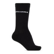 Sokken met logo Dsquared2 , Black , Heren