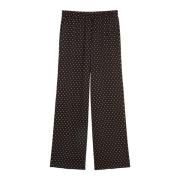 Wijde broek met elastische tailleband Marc O'Polo , Black , Dames