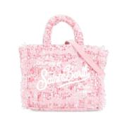 Roze Handtas met Franjes en Geborduurd Logo Saint Barth , Pink , Dames