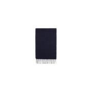 Navy Blauwe Wollen Sjaal 3D Ruit Nn07 , Blue , Heren