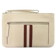 Pre-owned Leather clutches Bally Pre-owned , Beige , Dames