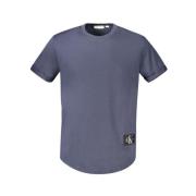 Blauw Katoenen T-Shirt | Casual Stijl Calvin Klein , Blue , Heren