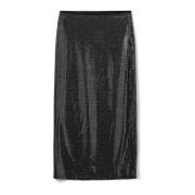 Starlasw Zwart Zilver Maxi Rok Sofie Schnoor , Gray , Dames