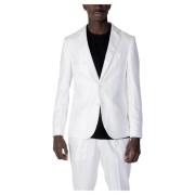 Slim Fit Linnen Pak Jas Lente/Zomer Antony Morato , White , Heren