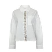 Versierde overhemd met Kent-kraag Essentiel Antwerp , White , Dames