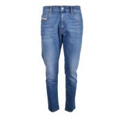 Katoen Elastaan Jeans Diesel , Blue , Heren