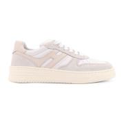 Monogram Leren Sneakers Hogan , Beige , Dames