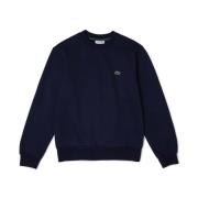 Geborstelde biologisch katoenen sweatshirt Lacoste , Blue , Heren