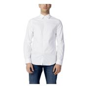 Witte Katoenen Slim Fit Overhemd Armani Exchange , White , Heren