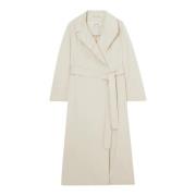 Lang Wrap Trenchcoat Zand Róhe , Beige , Heren