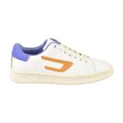 Leren Sneakers met Rubberen Zool Diesel , White , Dames