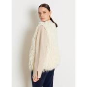 Fringe Gebreid Vest in Roomwit Notshy , Beige , Dames