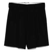 Zwarte Crepe Shorts met Riemlussen Isabel Marant , Black , Dames