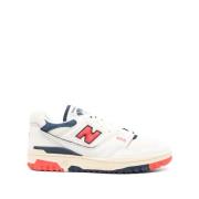 Platte Leren Sneakers Rubberen Zool Zijlogo New Balance , Multicolor ,...