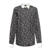 Overhemd met bloemenmotief Dolce & Gabbana , Black , Heren