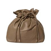 Mini Tie Tas in Kameel Leer Co'Couture , Beige , Dames