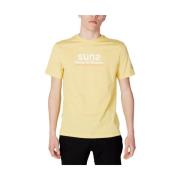 Gele Katoenen Heren T-Shirt Lente/Zomer Collectie Suns , Yellow , Here...