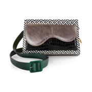 Metallic Leren Crossbody Tas Geometrisch Ontwerp Chie Mihara , Multico...