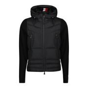 Zwarte Bi-materiaal Jas Herfst-Winter 2024 Moncler , Black , Dames